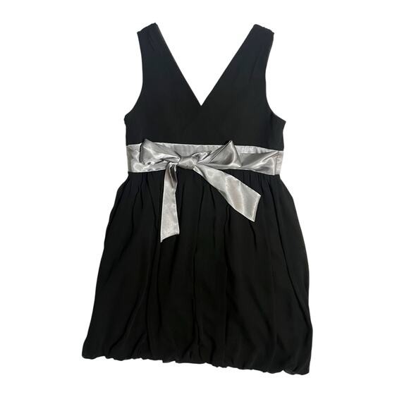 London Times Petites Black Bubble Hem Sleeveless Semi Formal Cocktail Dress 14P - Picture 6 of 13